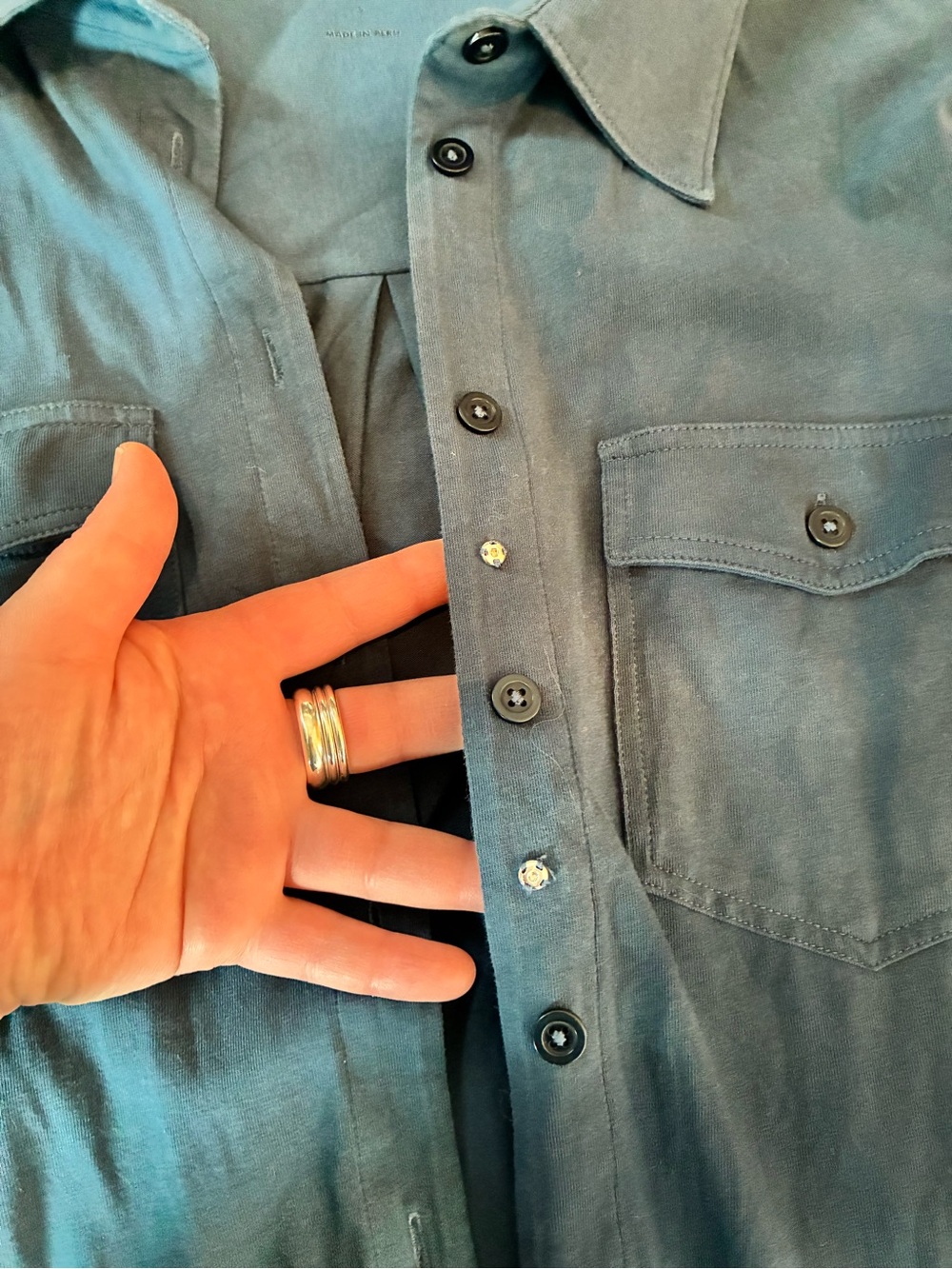 Universal Standard Blue Button Down - Picture 5 of 5